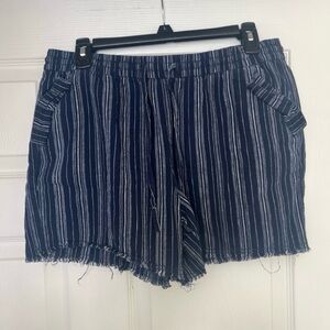 a.n.a. Linen Blend Pull On Shorts